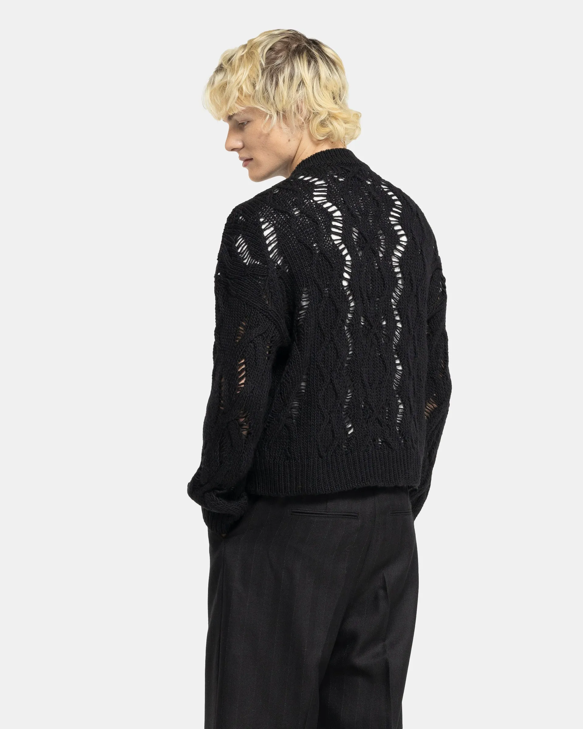 Cable Sonar Roundneck in Black
