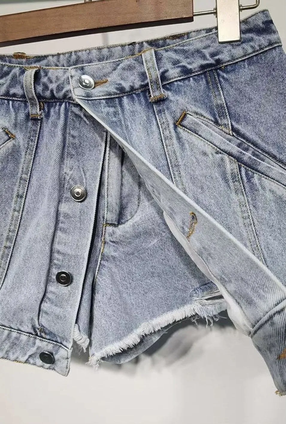 Jessica Bara April High Waisted Denim Shorts