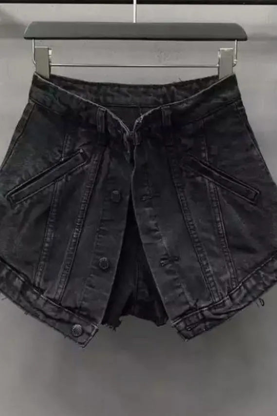 Jessica Bara April High Waisted Denim Shorts