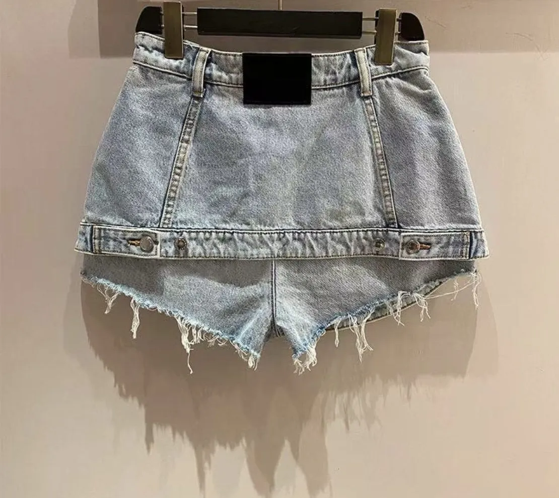 Jessica Bara April High Waisted Denim Shorts