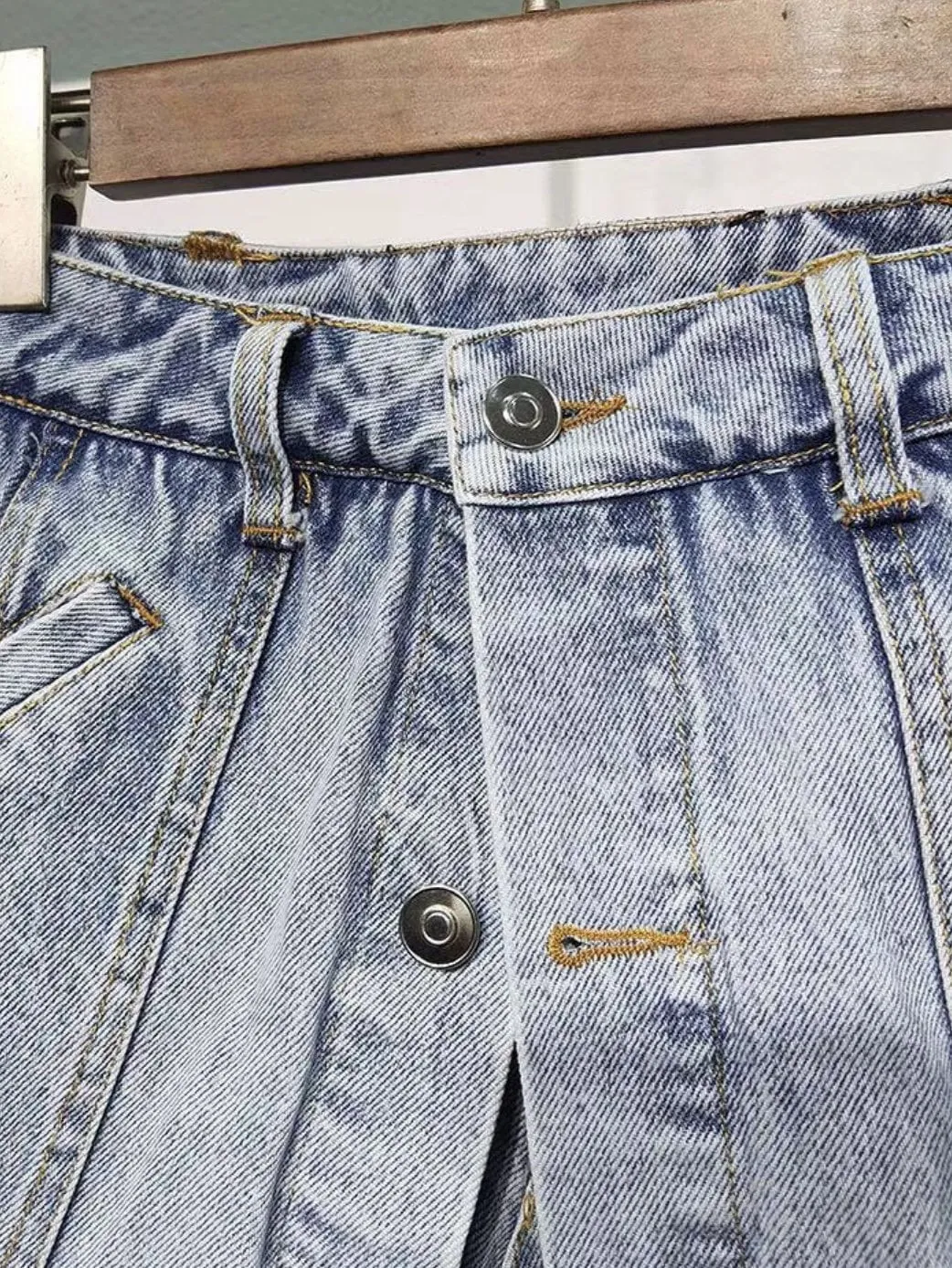 Jessica Bara April High Waisted Denim Shorts