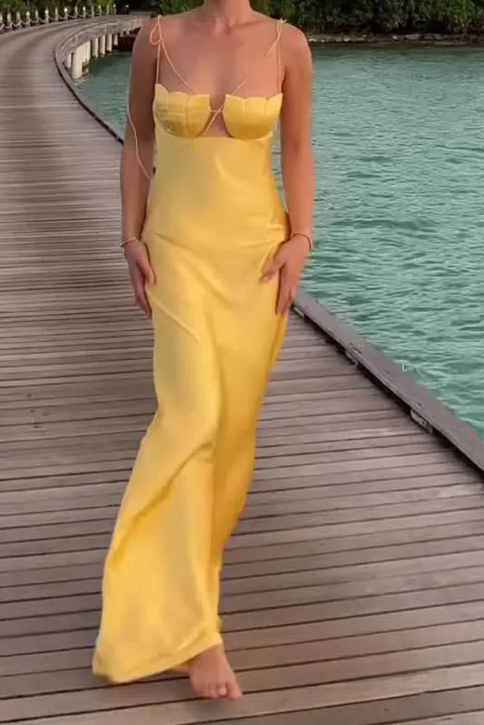 Luxury Cut-Out Bodycon Maxi Dress