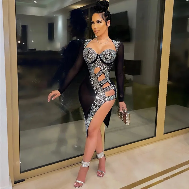 Luxury Rhinestone Sparkly Dress