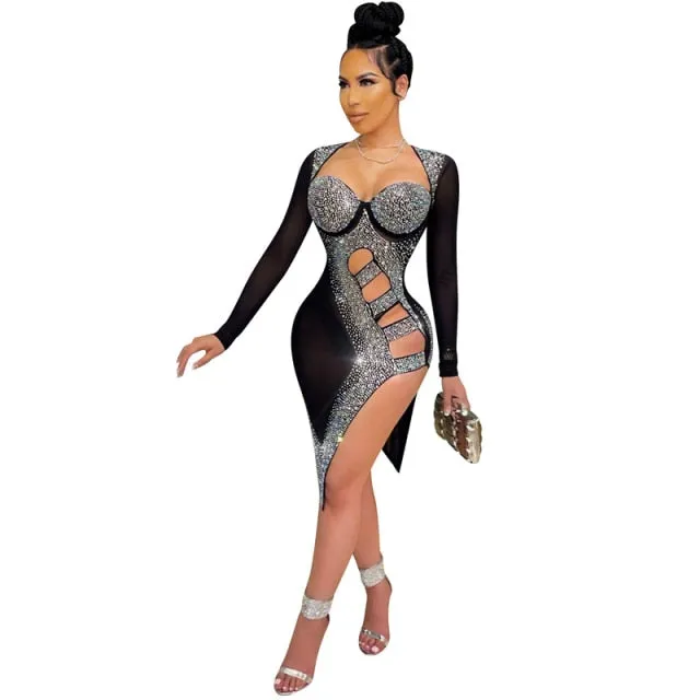 Luxury Rhinestone Sparkly Dress