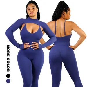 Wholesale One Piece Yoga Jumpsuit Set-طقم جمبسوت يوغا